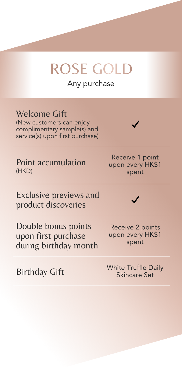 XOVE MEMBERSHIP PROGRAM - Rose Gold